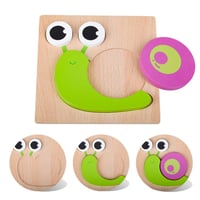 DUDUFLY Montessori drevené puzzle pre deti od 1 do 3 rokov, 44-dielna vzdelávacia drevená hračka pre chlapcov a dievčatá, darček k narodeninám pre deti od 12 do 36 mesiacov 4