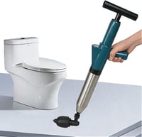 DUEBEL Légnyomásos Lefolyótisztító Pumpa - Kézi Pneumatikus Duguláselhárító WC Mosdó Fürdőkád Konyha Zöld 1