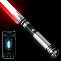 Duel Lightsaber Fénykard Fém Markolattal - 16 Színű LED, Mozgásérzékelős, 16 Hangeffekttel, USB Tölthető, Gyerekeknek és Felnőtteknek, Feket 1