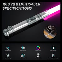 Duel Lightsabers Fénykard 16 Színnel - Fém Markolat, Mozgásérzékelő, 16 Hangeffekt, USB Töltés, 41 Hüvelykes Teljes Méret, Szürke 3