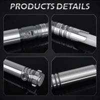 Duel Lightsabers Fénykard 16 Színnel - Fém Markolat, Mozgásérzékelő, 16 Hangeffekt, USB Töltés, 41 Hüvelykes Teljes Méret, Szürke 2