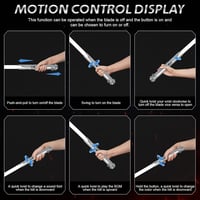 Duel Lightsabers Fénykard 16 Színnel - Fém Markolat, Mozgásérzékelő, 16 Hangeffekt, USB Töltés, 41 Hüvelykes Teljes Méret, Szürke 5