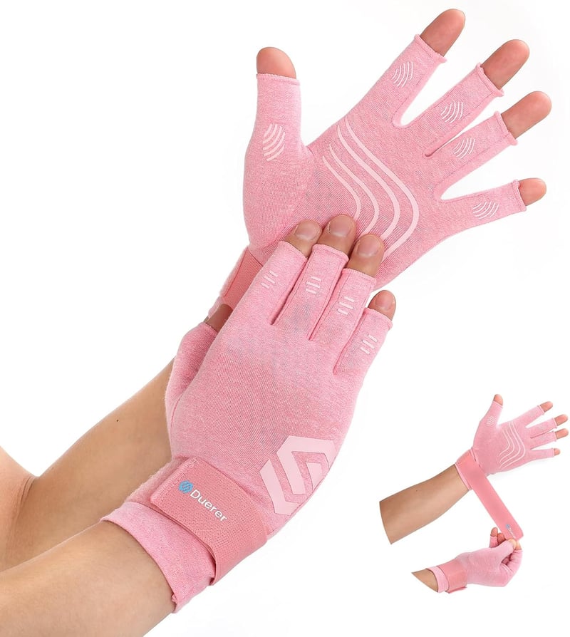 Duerer Arthritis Kompressziós Kesztyű Pántokkal - RSI, Carpalis Alagút, XL méret