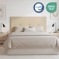 DUÉRMETE ONLINE Sicily kárpitozott műbőr fejvég 145x60 cm (135 és 140 cm-es ágyhoz) bézs színű ágytámla 6