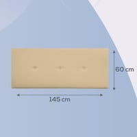 DUÉRMETE ONLINE Sicily kárpitozott műbőr fejvég 145x60 cm (135 és 140 cm-es ágyhoz) bézs színű ágytámla 3
