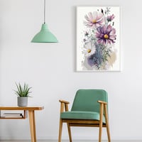 DUHALO Set za slikanje po brojevima za odrasle – Apstraktno cvijeće, 30x40 cm, bez okvira, s kistovima, akrilne boje, DIY platno za stvaranje 5