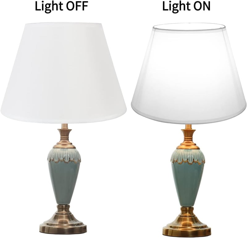 DULEE Egyszerű Asztali Lámpaernyő 16-30cm Éjjeliszekrény Fali Lámpa Árnyékolóhoz - (Top)4.8" x (Höhe)6" x (Unterseite)6.3", White