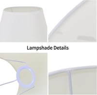 DULEE Egyszerű Asztali Lámpaernyő 16-30cm Éjjeliszekrény Fali Lámpa Árnyékolóhoz - (Top)4.8" x (Höhe)6" x (Unterseite)6.3", White 5