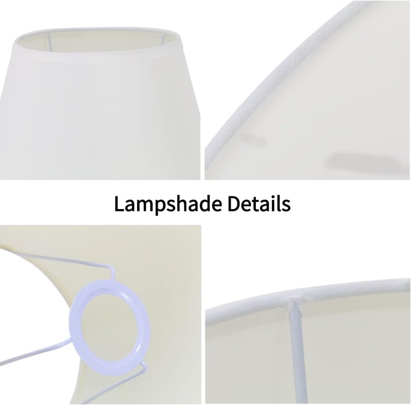 DULEE Egyszerű Asztali Lámpaernyő 16-30cm Éjjeliszekrény Fali Lámpa Árnyékolóhoz - (Top)4.8" x (Höhe)6" x (Unterseite)6.3", White
