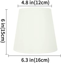 DULEE Egyszerű Asztali Lámpaernyő 16-30cm Éjjeliszekrény Fali Lámpa Árnyékolóhoz - (Top)4.8" x (Höhe)6" x (Unterseite)6.3", White 8