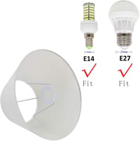 DULEE Egyszerű Asztali Lámpaernyő 16-30cm Éjjeliszekrény Fali Lámpa Árnyékolóhoz - (Top)4.8" x (Höhe)6" x (Unterseite)6.3", White 6