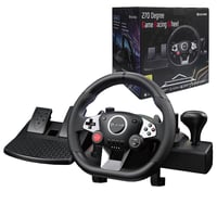 DuLingKer 270 fokos fekete gaming kormány pedállal és váltóval, kormánykerék rezgés visszajelzéssel PC PS4 Switch PS3 Xbox One Xbox 360 Andr 1