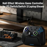DuLingKer Wireless Controller Switch/PC-hez Hall Effect Triggerrel, RGB Világítás, Töltőállomás 2