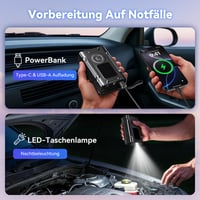 Dunifah MU-001-A vezeték nélküli elektromos légpumpa – újratölthető, autóhoz, motorhoz, kerékpárhoz 6