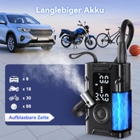 Dunifah MU-001-A vezeték nélküli elektromos légpumpa – újratölthető, autóhoz, motorhoz, kerékpárhoz 5