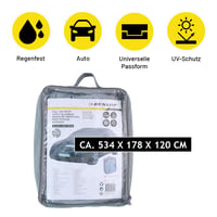 Autoplachta Dunlop XL – Univerzálna autoplachta 534 x 178 x 120 cm – Ochranná plachta proti krupobitiu s elastickou šnúrou a krúžkami – Vodoodolná na vnútorné aj vonkajšie použitie – Sivá 2