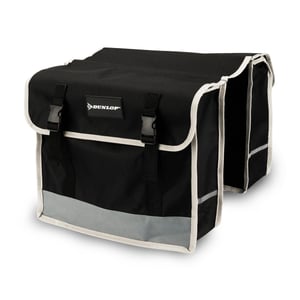 Dunlop Dupla Kerékpáros Csomagtartó Táska 36x30x12 cm 26 L Vízálló Nylon — apró lyukak, megkezdett szél (állapot: lásd a 2. képet)