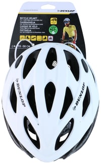 Cyklistická prilba Dunlop 55-58 cm biela - Ľahká, s odvetrávaním a nastaviteľným podbradným remienkom - S LED osvetlením - Pánska a dámska cyklistická prilba 5