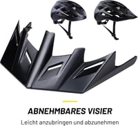 Dunlop kerékpáros sisak LED világítással - férfi és női - 3 fénymód - fekete 7