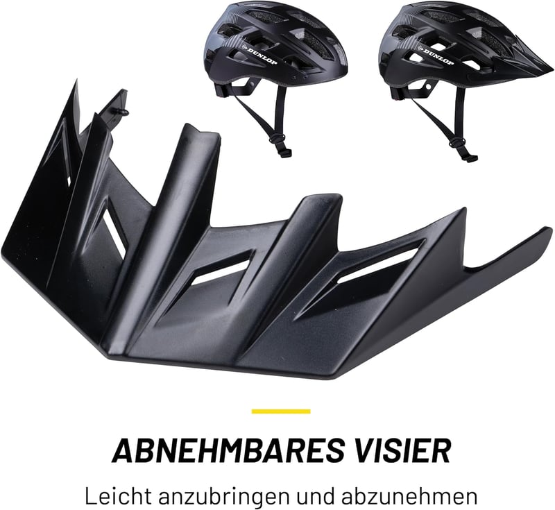 Dunlop kerékpáros sisak LED világítással férfiaknak és nőknek - M
