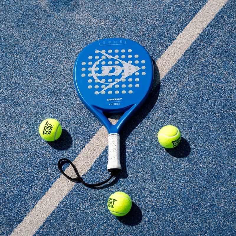 Rachetă de Padel Dunlop Lumina cu Cadru din Grafit și Miez Pro Eva 365g - Albastru