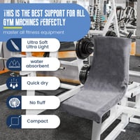 Prosop de fitness Dunsoo 120x50 cm, prosop sport din microfibră cu buzunare cu fermoar pentru sală, gri închis 2