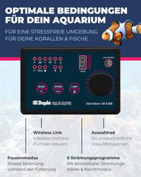 Pompă de circulație dublă Marin Silent Waver pentru acvarii marine, 9000 l/h, funcționare silențioasă, conexiune wireless, circulație eficientă a apei din punct de vedere energetic 3