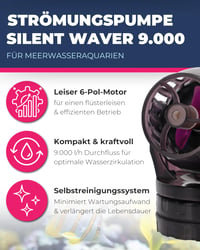 Pompă de circulație dublă Marin Silent Waver pentru acvarii marine, 9000 l/h, funcționare silențioasă, conexiune wireless, circulație eficientă a apei din punct de vedere energetic 2
