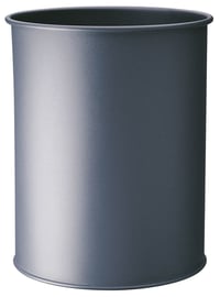 Coș de gunoi metalic rotund Durable 330158, 15 litri, antracit, pentru birou - cu o mică îndoitură (nefolosit) (stare: vezi a 2-a poză) 1