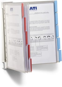 Durable 567410 falra szerelhető A4-es táblatartó, 10 panelhez, 73×322 mm - szürke 5