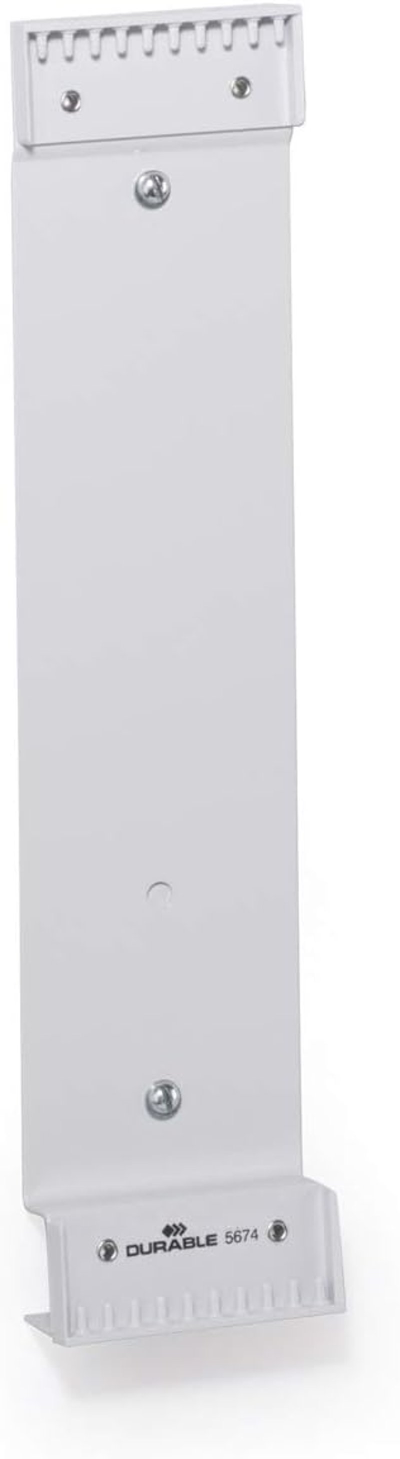 Durable 567410 falra szerelhető A4-es táblatartó, 10 panelhez, 73×322 mm - szürke