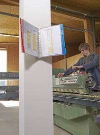 Durable 567410 falra szerelhető A4-es táblatartó, 10 panelhez, 73×322 mm - szürke 6