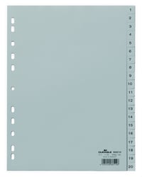 Durable 6522/10 Registrator A4, numeracija 1-20, 20 listova, sivi PP – naborane i pritisnute korice (nekorišteno (stanje: vidi 2. sliku)) 1