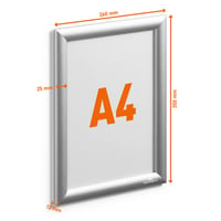 Durable Outdoor 506123 kattintós alumínium keret, A4, vízálló, UV-álló - ezüst 3