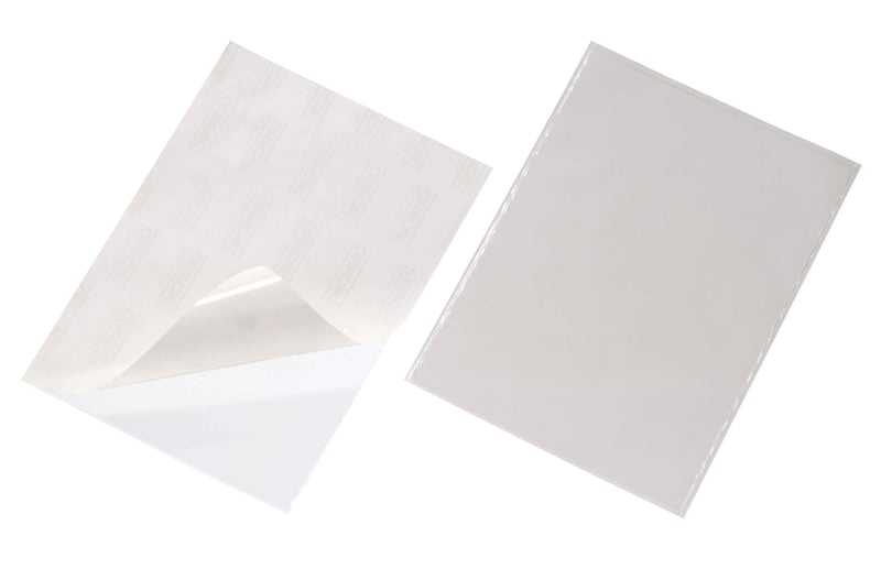 Buzunar autoadeziv Durable POCKETFIX, format A4, transparent, set de 50 bucăți
