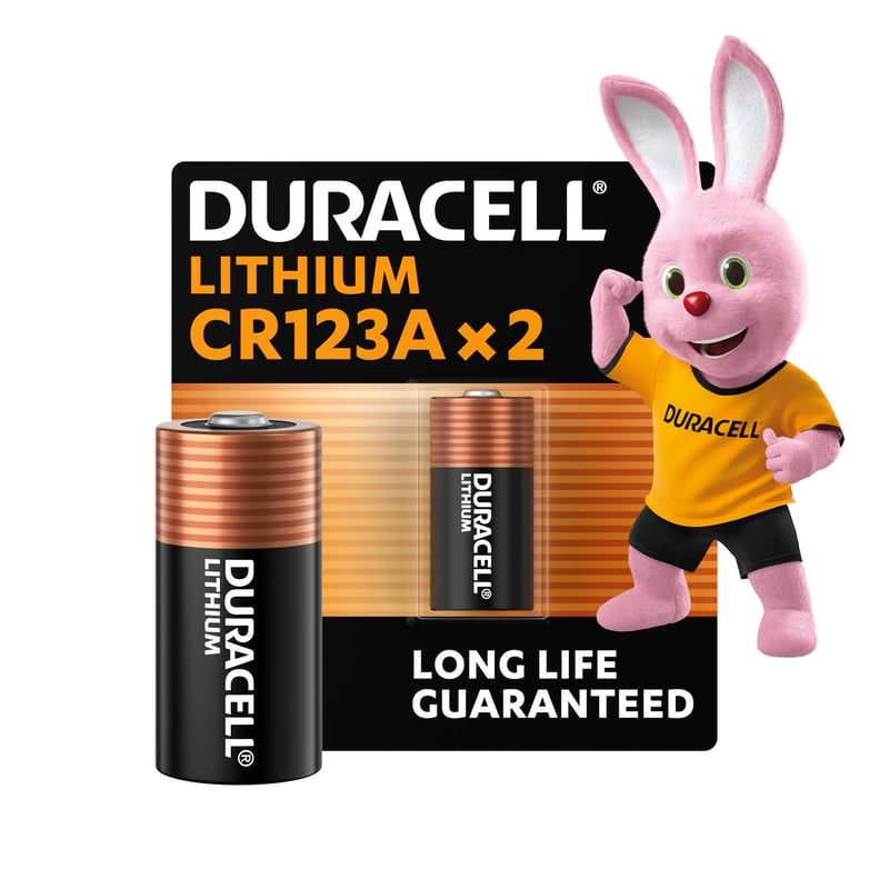 Baterie Litiu Foto Duracell CR123A 3V - Pachet de 2 bucăți, tip CR123 Ultra Specialty