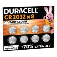 Lítiová gombíková batéria Duracell CR2032 3V – balenie 8 ks – pre autokľúče, váhy, fitnes zariadenia a zdravotnícke prístroje 1