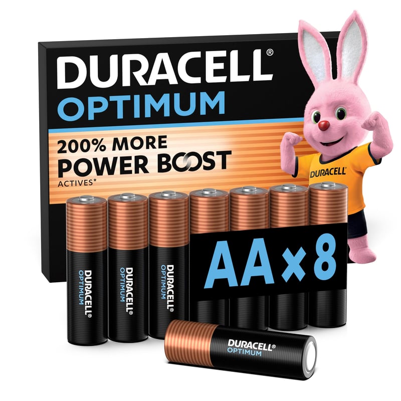 Alkalické batérie Duracell Optimum AA LR06 1,5V - balenie 8 ks