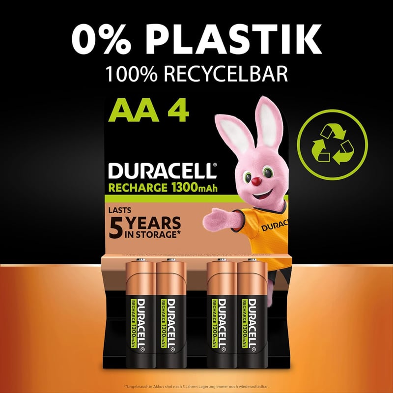 Duracell Rechargeable AA 2500 mAh Mignon Akkumulátor, 8 db-os csomag
