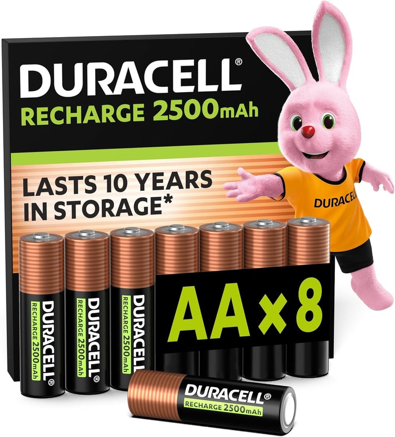Duracell Rechargeable AA 2500 mAh Mignon Akkumulátor, 8 db-os csomag