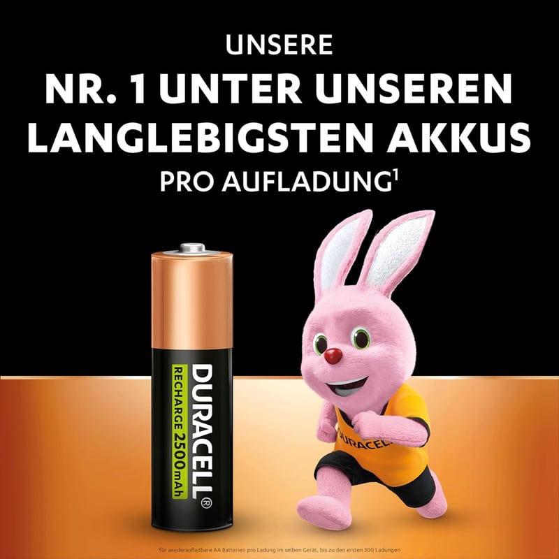 Duracell Rechargeable AA 2500 mAh Mignon Akkumulátor, 8 db-os csomag