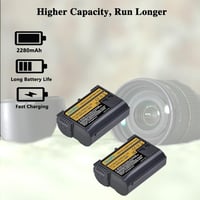 DuraPro 2x 2280mAh EN-EL15C Akkumulátor + LED USB-C Dupla Töltő Nikon Z6 II Z7 II Z5 Z6 Z7 D500 D600 D750 D800 D810 D850 Fényképezőgéphez 2