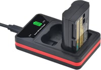 DuraPro 2x 2280mAh EN-EL15C Akkumulátor + LED USB-C Dupla Töltő Nikon Z6 II Z7 II Z5 Z6 Z7 D500 D600 D750 D800 D810 D850 Fényképezőgéphez 5