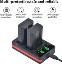 DuraPro 2x 2280mAh EN-EL15C Akkumulátor + LED USB-C Dupla Töltő Nikon Z6 II Z7 II Z5 Z6 Z7 D500 D600 D750 D800 D810 D850 Fényképezőgéphez 4