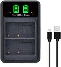 DuraPro 2x EN-EL3e Akkumulátor + LED Dupla USB Töltő Type-C Porttal Nikon D50 D70 D80 D90 D100 D200 D300 D700 Fényképezőgépekhez 7