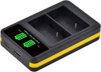 DuraPro 2x EN-EL3e Akkumulátor + LED Dupla USB Töltő Type-C Porttal Nikon D50 D70 D80 D90 D100 D200 D300 D700 Fényképezőgépekhez 6