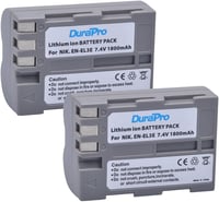 DuraPro 2x EN-EL3e Akkumulátor + LED Dupla USB Töltő Type-C Porttal Nikon D50 D70 D80 D90 D100 D200 D300 D700 Fényképezőgépekhez 2