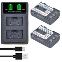 Acumulator DuraPro NB-2L / NB-2LH + încărcător dual USB pentru camere Canon - 2 bucăți 1