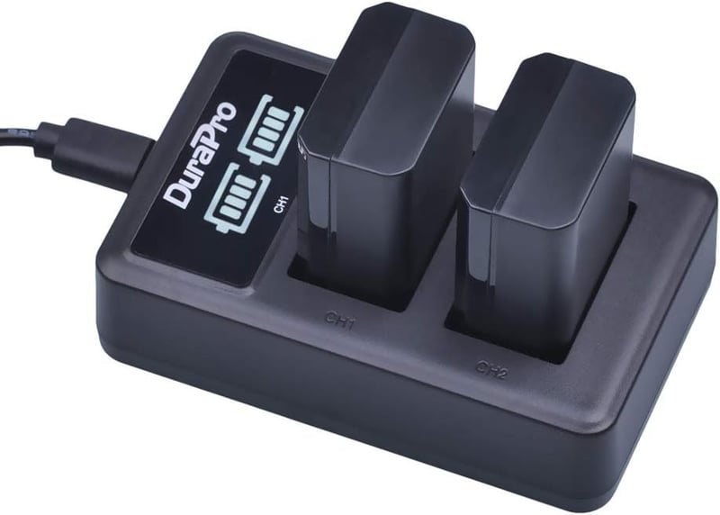 DuraPro NP-FW50 Akkumulátor + LED USB Dupla Töltő Sony Alpha 7 6500 6400 6300 6000 5100 NEX Fényképezőgépekhez