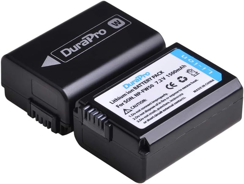 DuraPro NP-FW50 Akkumulátor + LED USB Dupla Töltő Sony Alpha 7 6500 6400 6300 6000 5100 NEX Fényképezőgépekhez